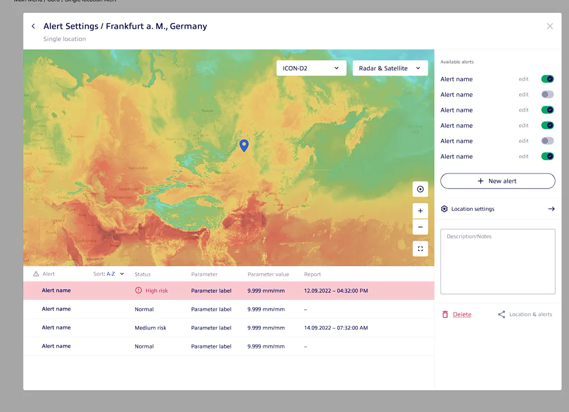 jua.ai alert settings interface