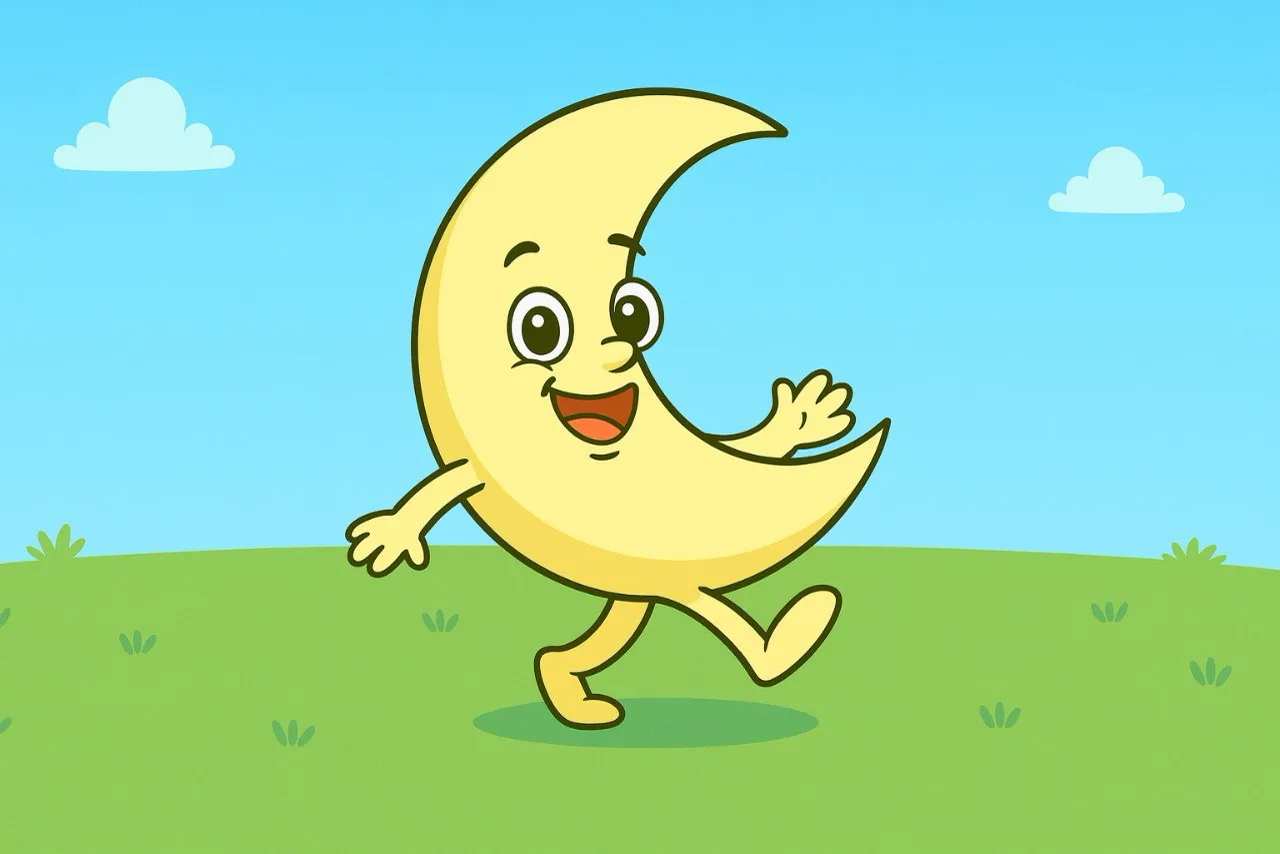 Crescent moon character attempt for the Yagusha fairy-tale world