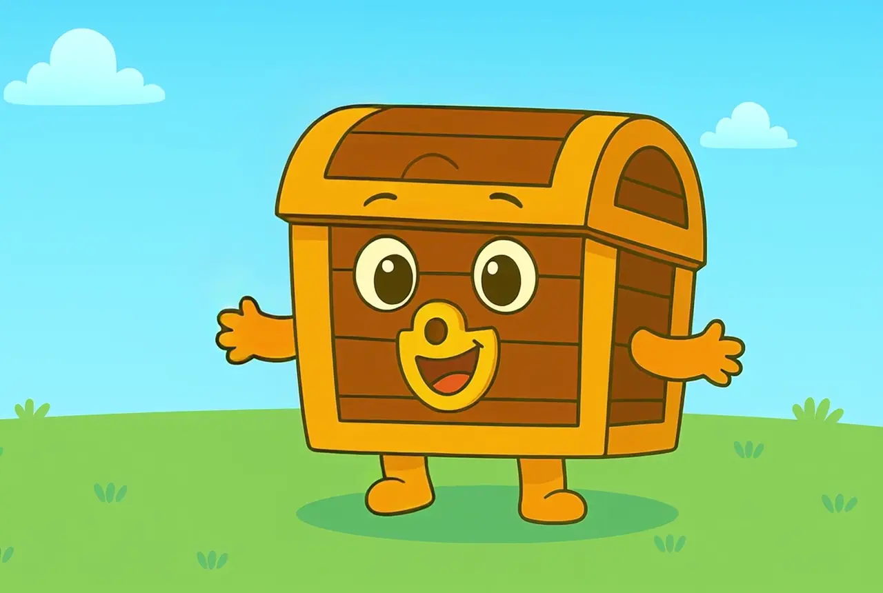 Singing present chest from the first Yagusha cartoon idea